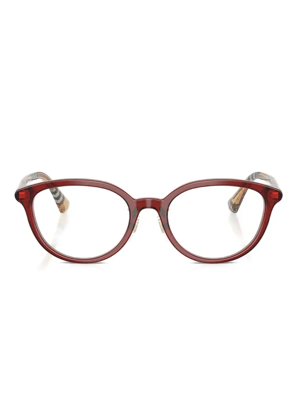 

Очки в круглой оправе Burberry, красный
