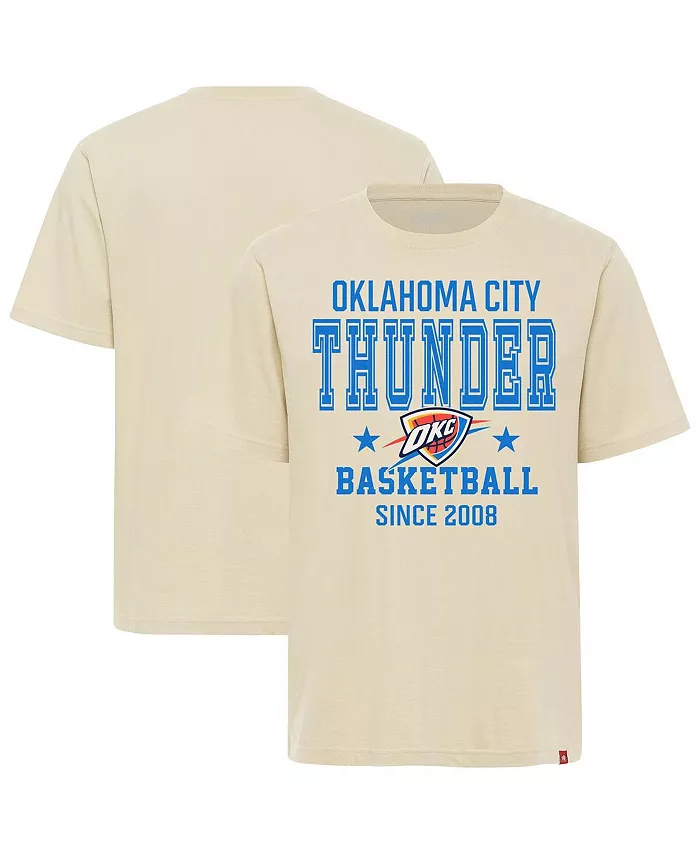 

Мужская и женская футболка премиум-класса Oklahoma City Thunder Duke кремового цвета Sportiqe