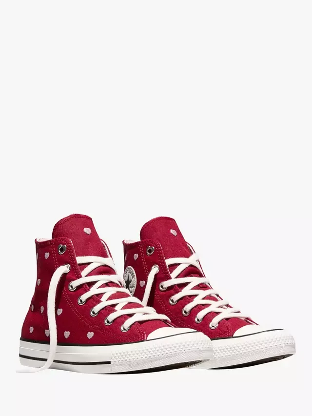 Детские кроссовки Chuck Taylor All Star Heart, красно-разноцветные Converse — фото 4