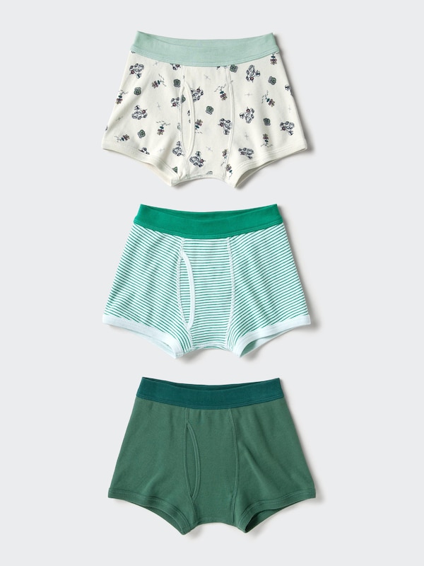 

Боксеры с принтом «динозавры» (3 пары) Uniqlo, 55 green