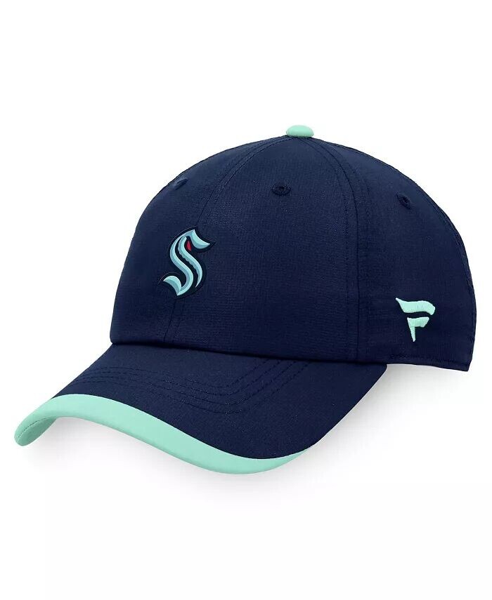 

Мужская регулируемая шапка темно-синего цвета Seattle Kraken Authentic Pro Rink Pinnacle Fanatics, синий