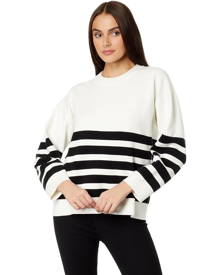 

Свитер English Factory Stripe Round Neck, цвет Ivory/Black