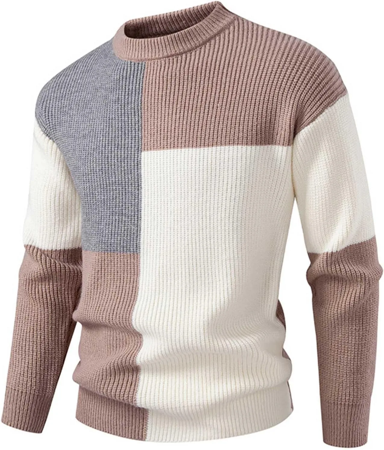 

Мужской свитер-пуловер slim fit легкий вязаный