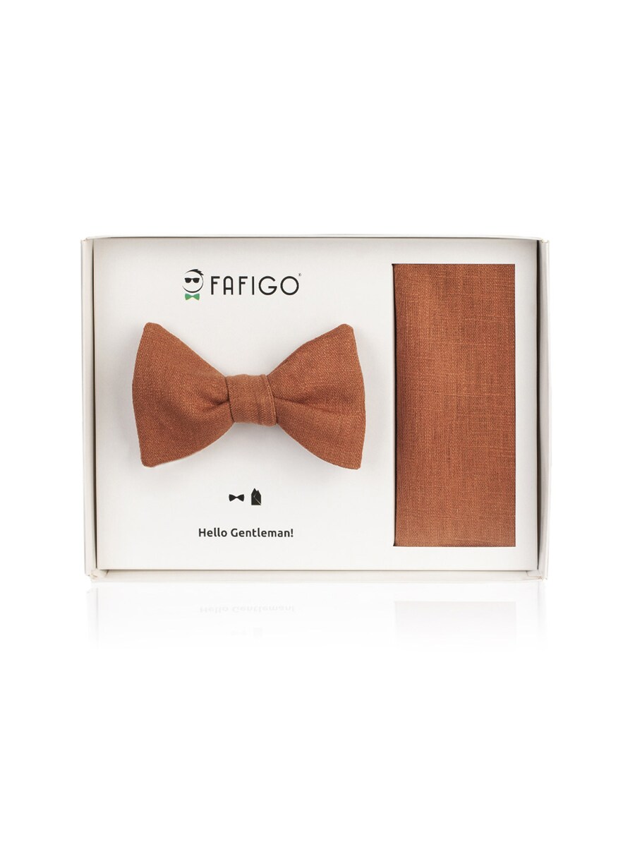 

Галстук-бабочка FAFIGO Fliege Einstecktuch Set \, коричневый