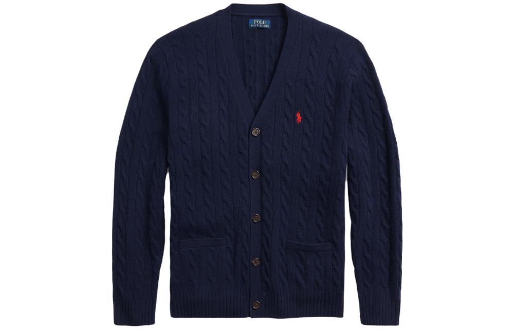 

Вязаный свитер мужской FW23 Polo Ralph Lauren, темно-синий