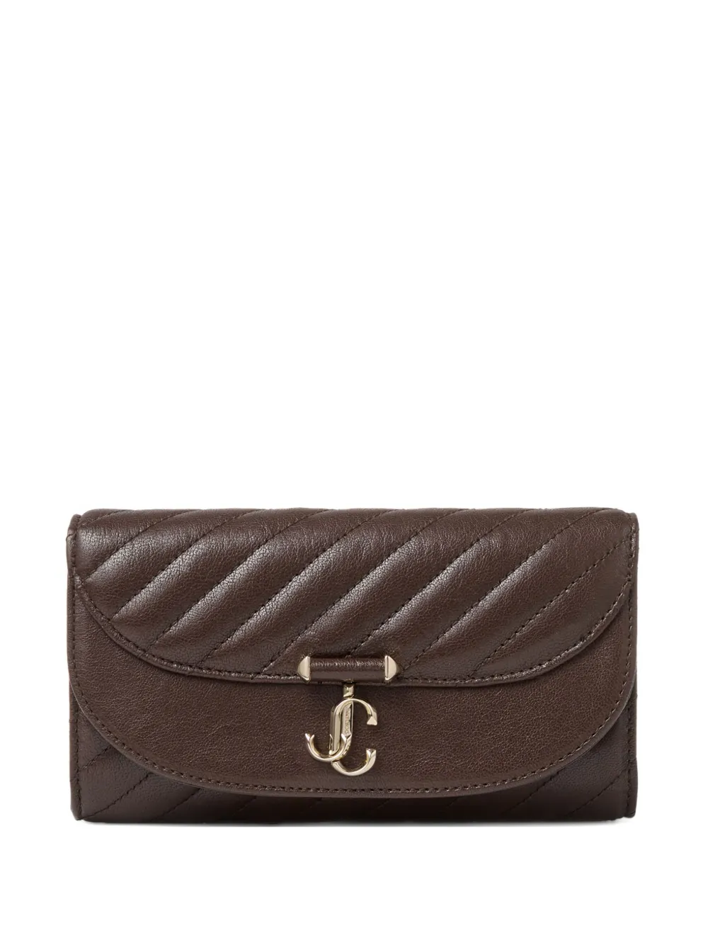 

Стеганый клатч Curve JIMMY CHOO, коричневый