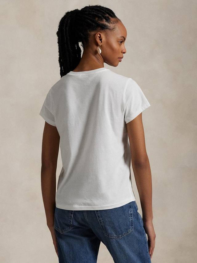 Хлопковая футболка с круглым вырезом Ralph Lauren, White — фото 4