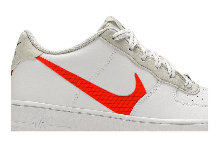 Кроссовки Nike Air Force 1 LV8 3 GS, White Total Orange — фото 2