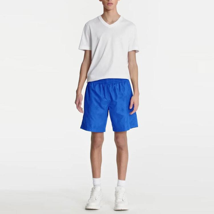 Новые квартальные продукты LV Casual Shorts Men Louis Vuitton, синий — фото 4