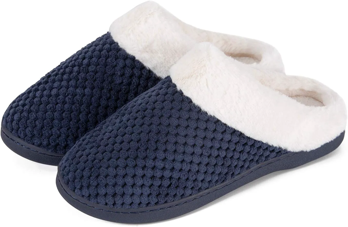 Женские домашние тапочки WateLves Comfort с эффектом памяти, мягкой подкладкой, для дома и улицы, синий — фото 2