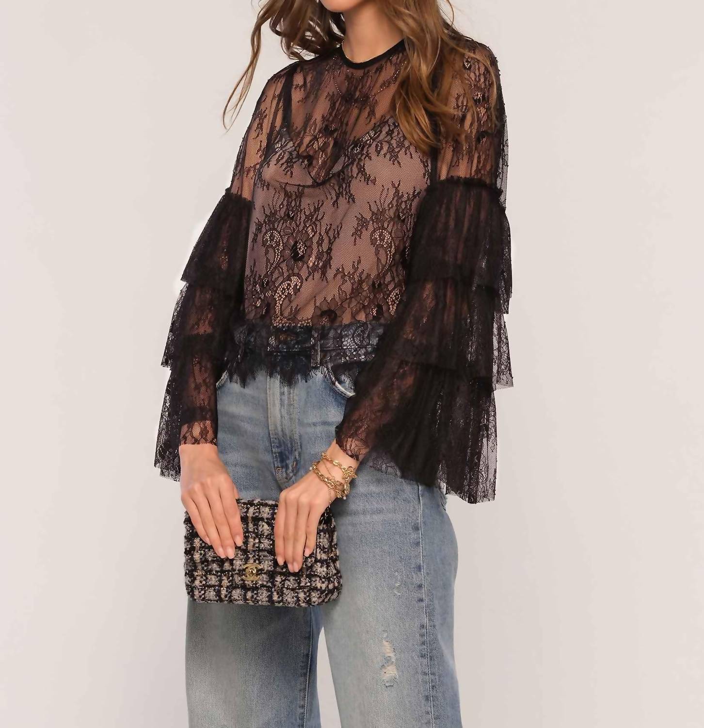 

Топ Cynthia черный Heartloom