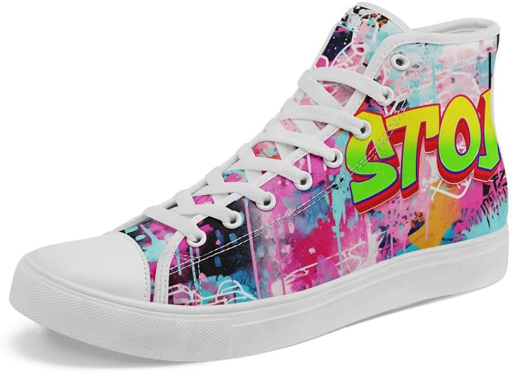 

Женские ультрафashion кеды на высокой подошве AWSOLE Yoga с принтом, унисекс, шнуровка, повседневная обувь для прогулок, тенниса и тренировок, белый