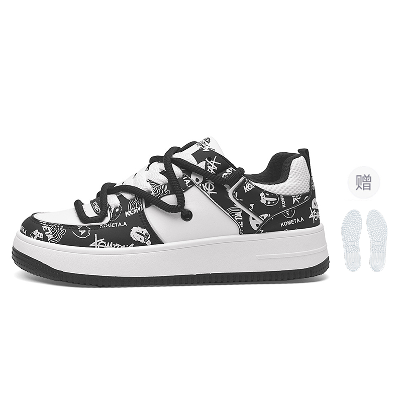 

Низкие кеды для скейтбординга унисекс KOMETA.A, panda черный (comes with full-length floating air cushion)