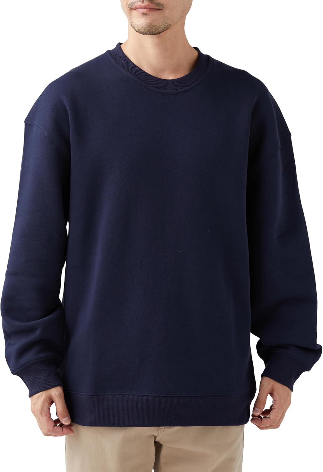 

Мужская толстовка Amazon Essentials с круглым вырезом и увеличенным кроем, темно-синий