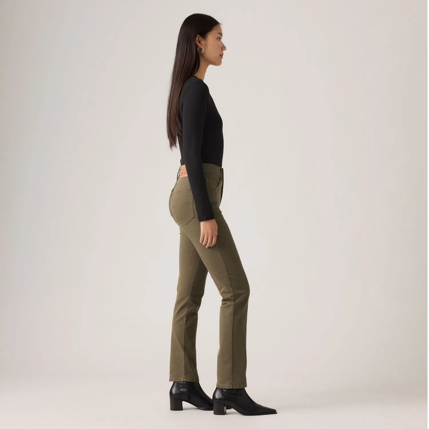 Женские джинсы прямого кроя с высокой посадкой 724 Levi's, Brown — фото 4