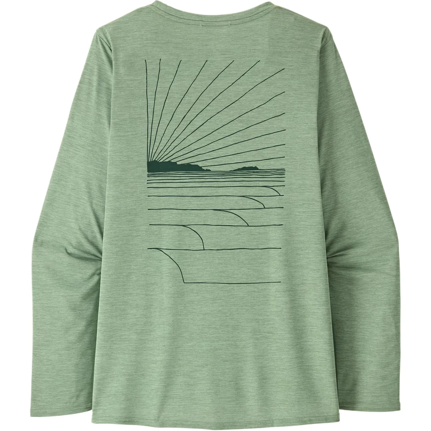 Футболка женская быстросохнущая Patagonia, Wavy Green/WELX