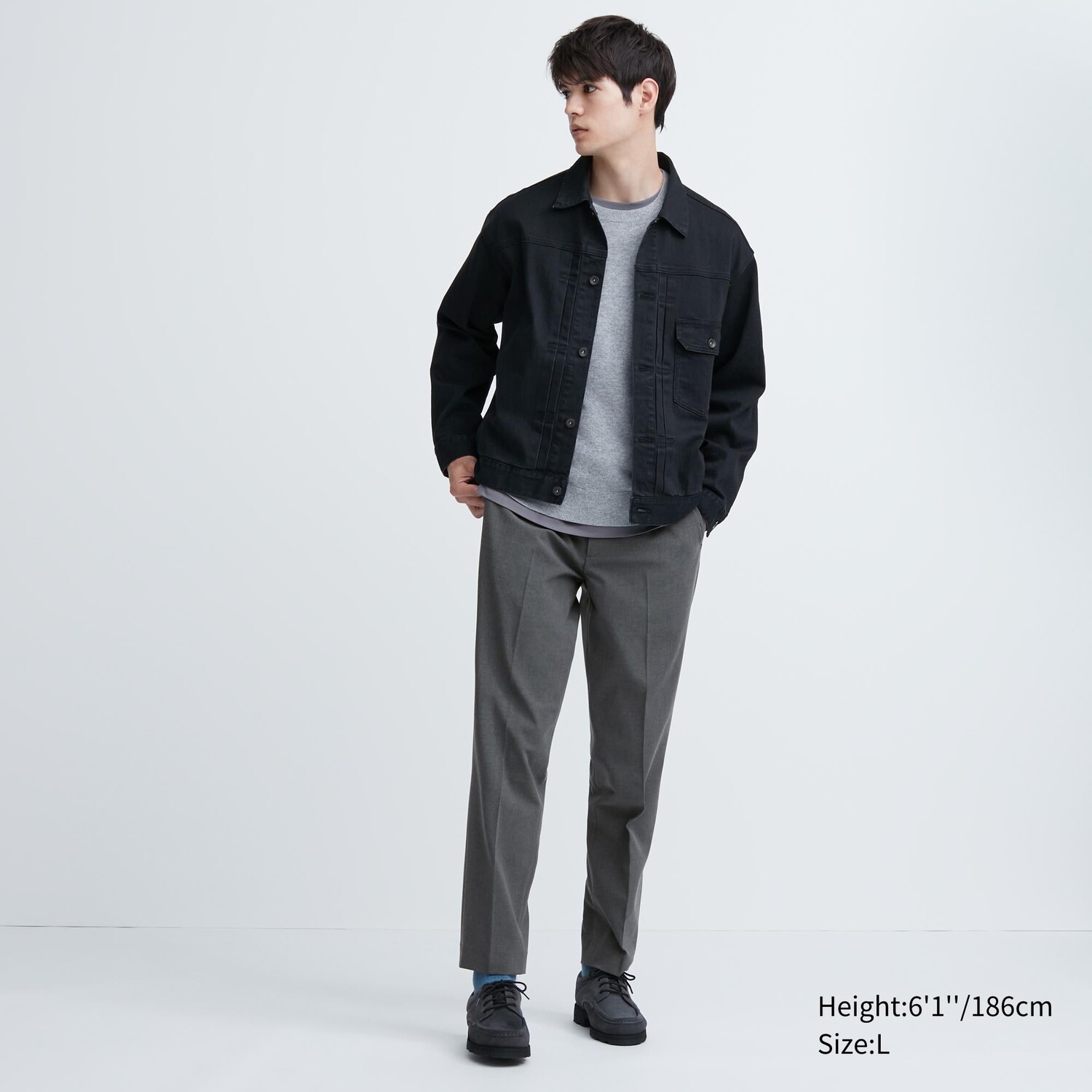 

Брюки UNIQLO из шерсти, серый