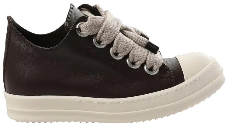 Женская кроссовки Rick Owens Jumbolace Low Geobasket, коричневый