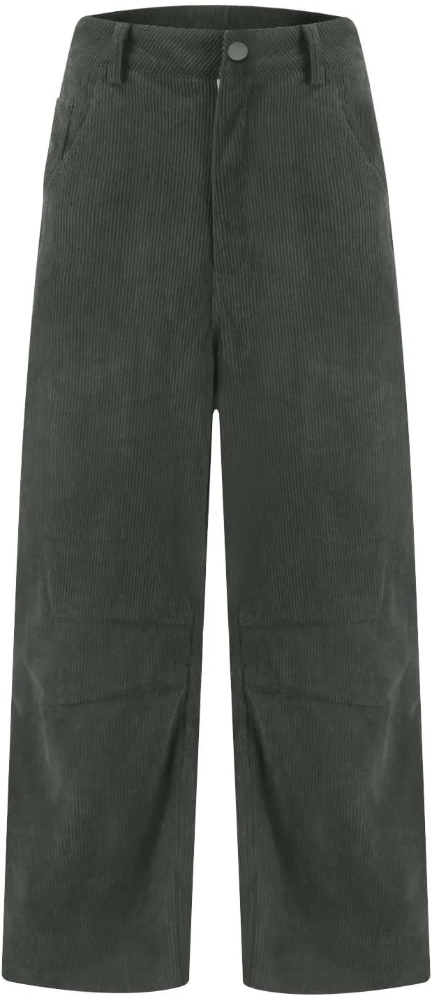Штаны свободные, Corduroy, Green #1 — фото 3
