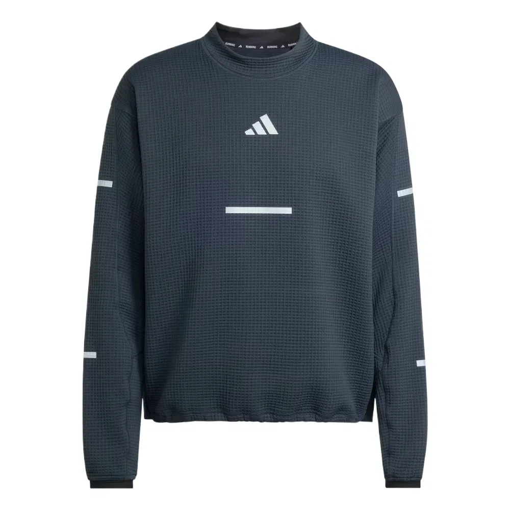 Толстовка с круглым вырезом Adi365 Running CLIMAWARM+ Adidas, Black