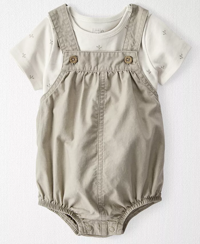 

Комплект для мальчиков: топ и шортики-брючки из органического хлопка, 2 предмета Carter's, коричневый/бежевый