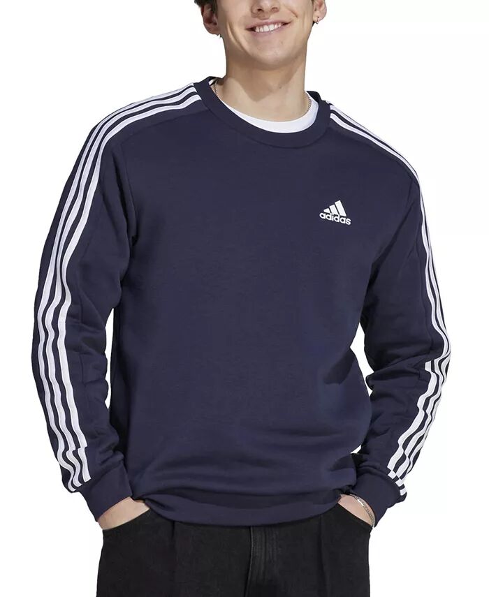 

Мужской флисовый свитшот с 3 полосками Essentials adidas, синий