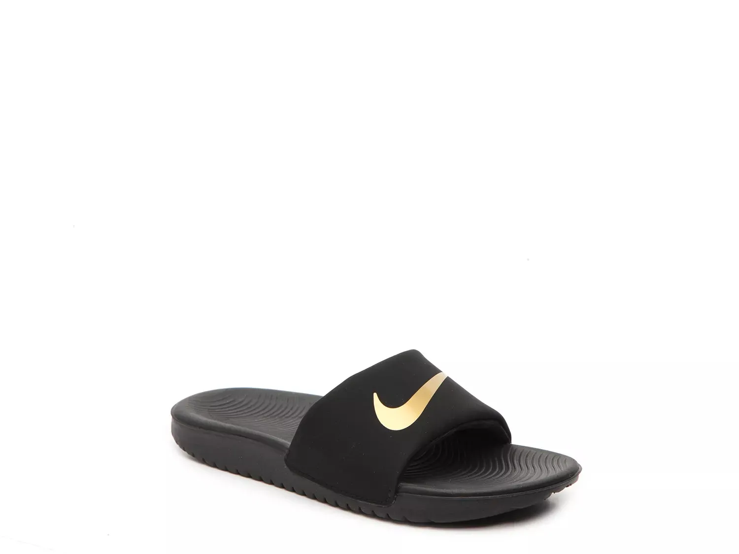 

Сандалии Nike Kawa Slide — детские, золотисто-металлические/черные