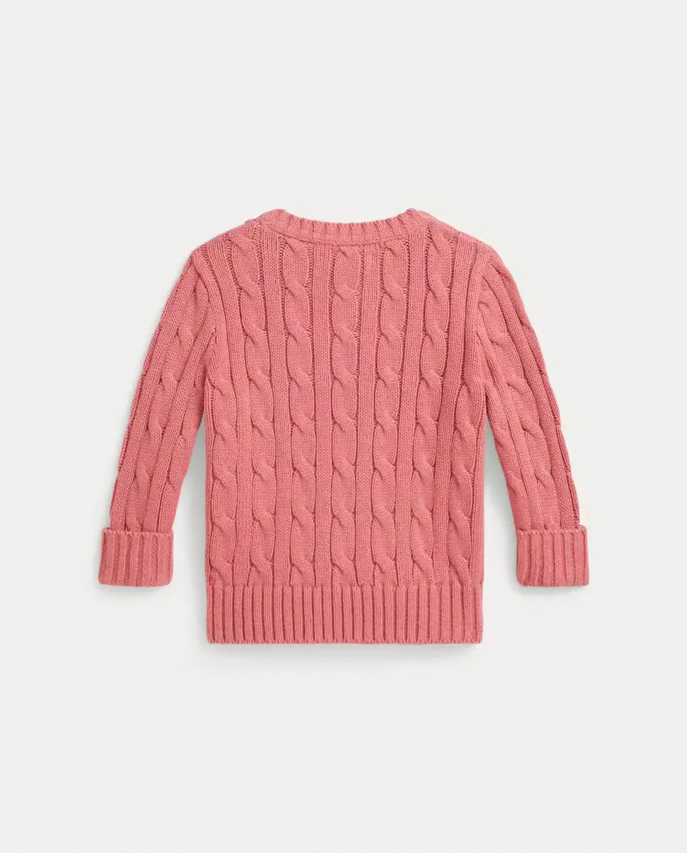 Джерси унисекс из хлопка с вязкой в восьмерку Polo Ralph Lauren, коралловый — фото 2