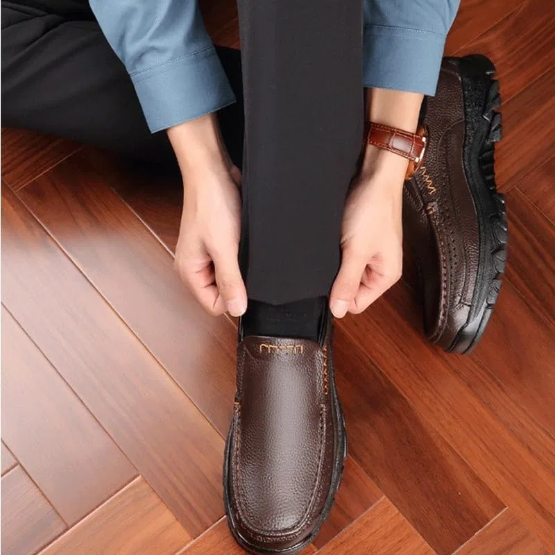 Лоферы кожаные Slip-on Brown DHFIRUFSHLO — фото 2