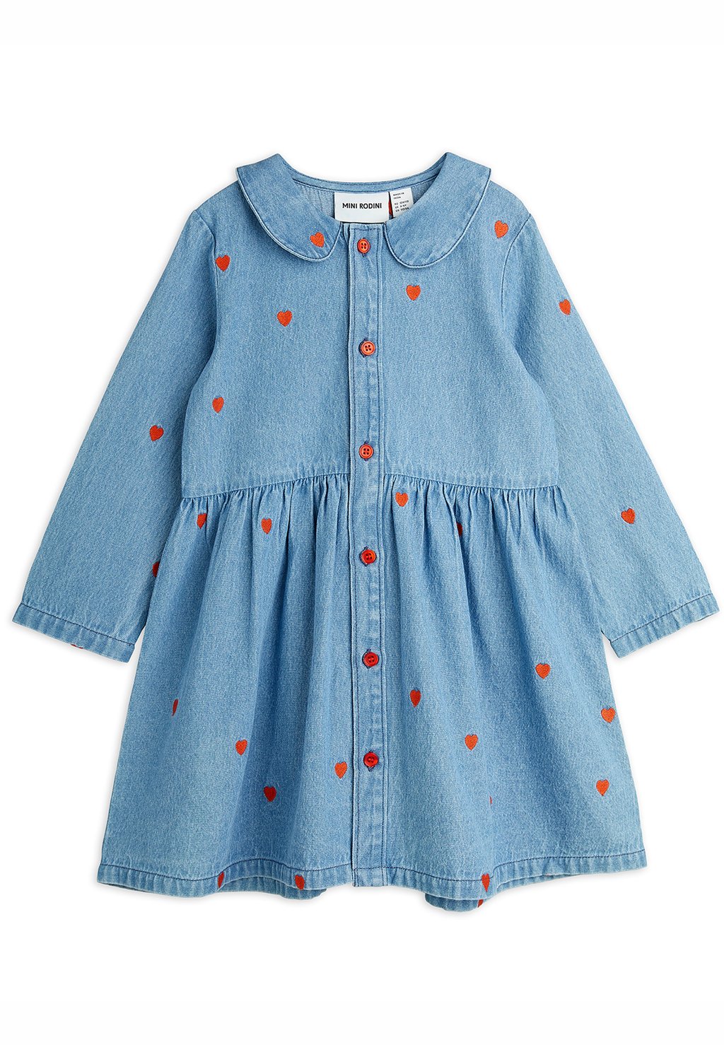 

Платье из денима HEARTS DRESS Mini Rodini, синий