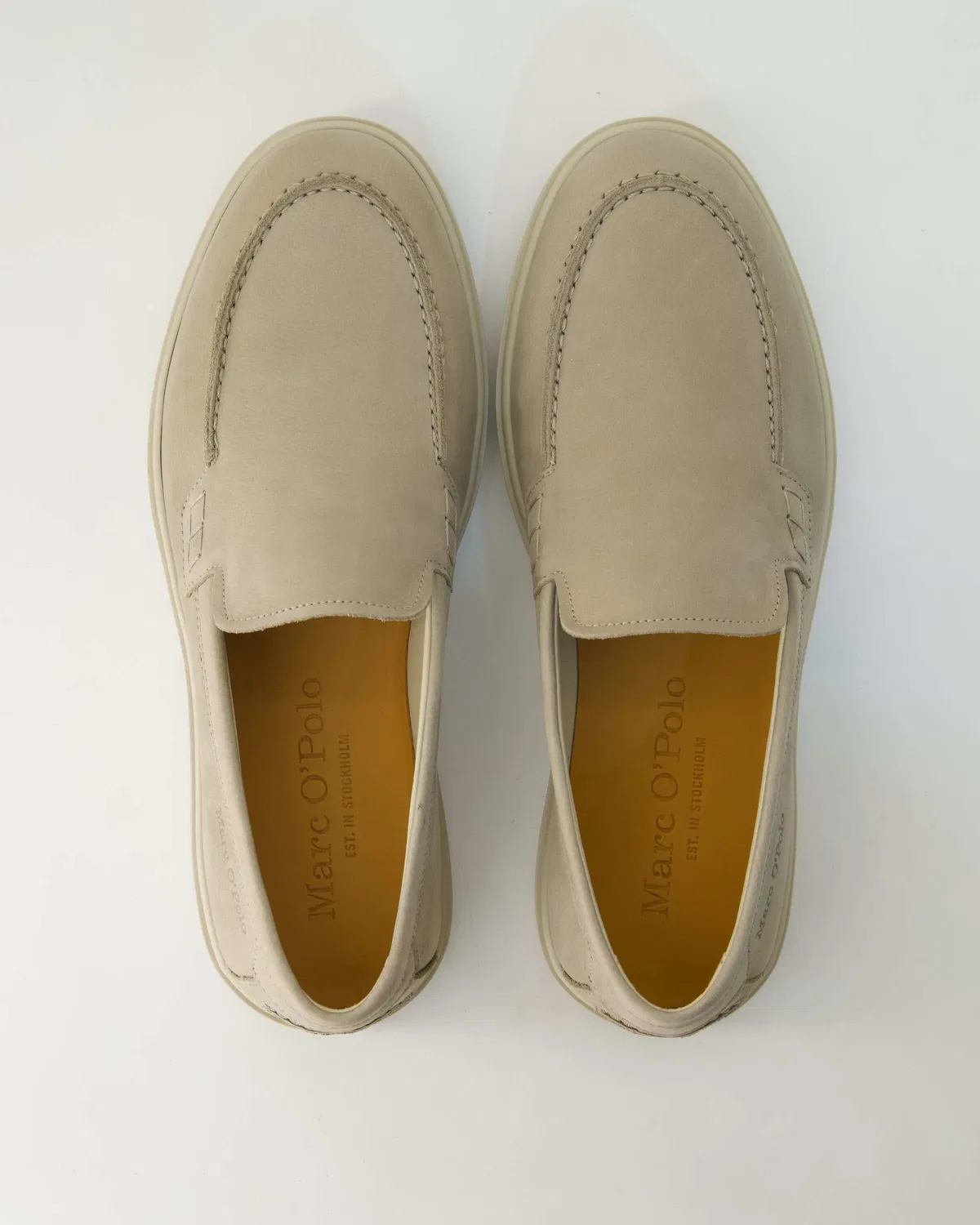 Слипперы из нубука Marc O'Polo Shoes, бежевый — фото 4