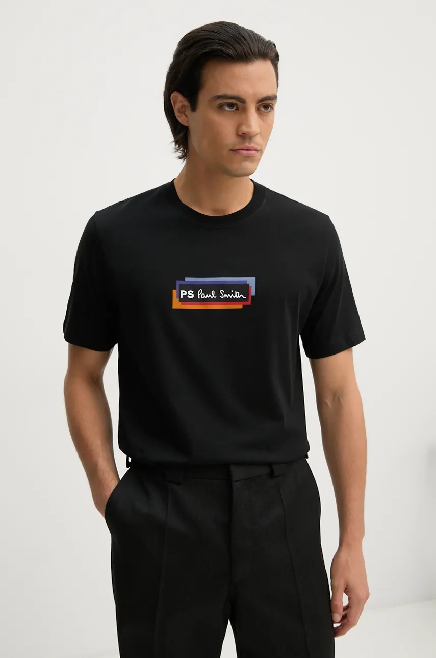 

Хлопковая футболка PS Paul Smith, черный