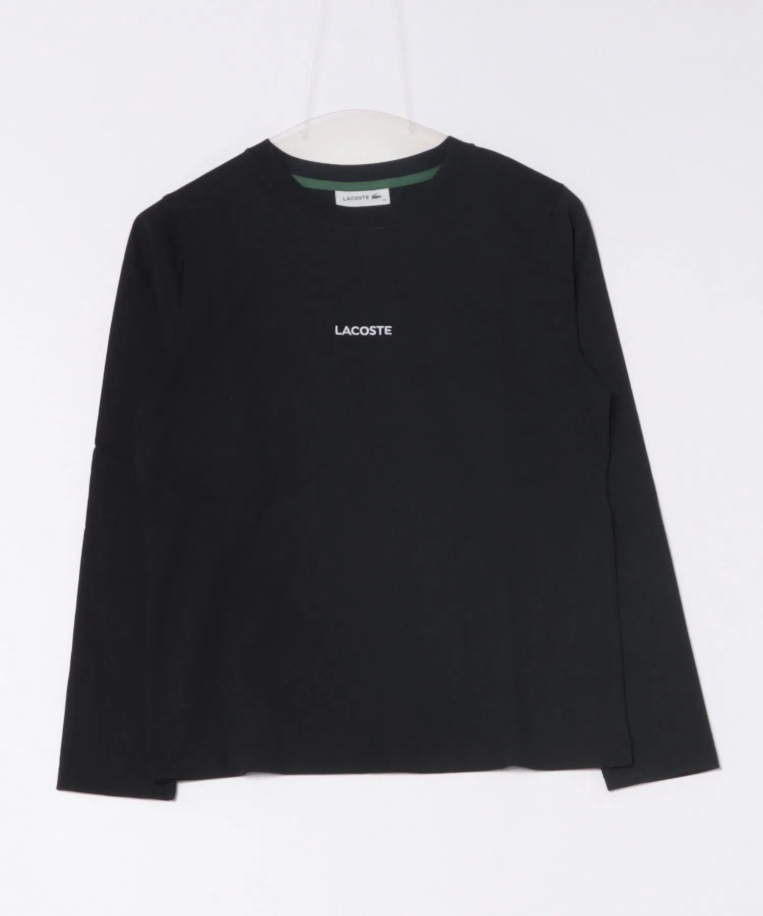 Футболка LACOSTE с вышивкой, черная