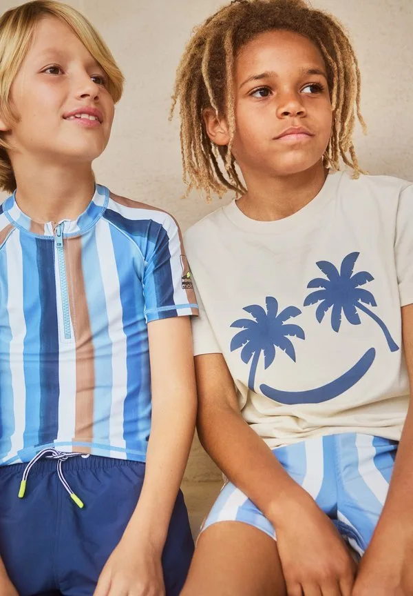 Футболка с короткими рукавами и принтом rame, кремового цвета Molo, Off-White