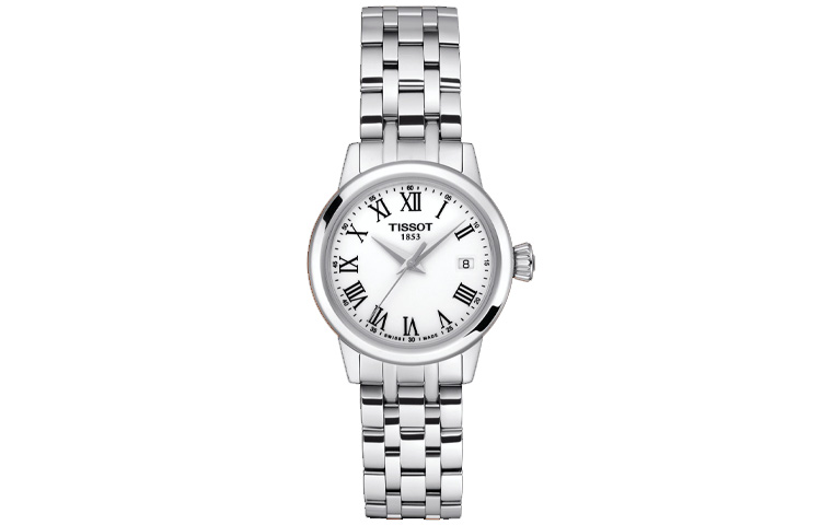 

TISSOT Часы Fantasy Collection Quartz Movement Women's Watch 28mm White Dial Stainless Steel Case Stainless Steel Watchband, White Dial