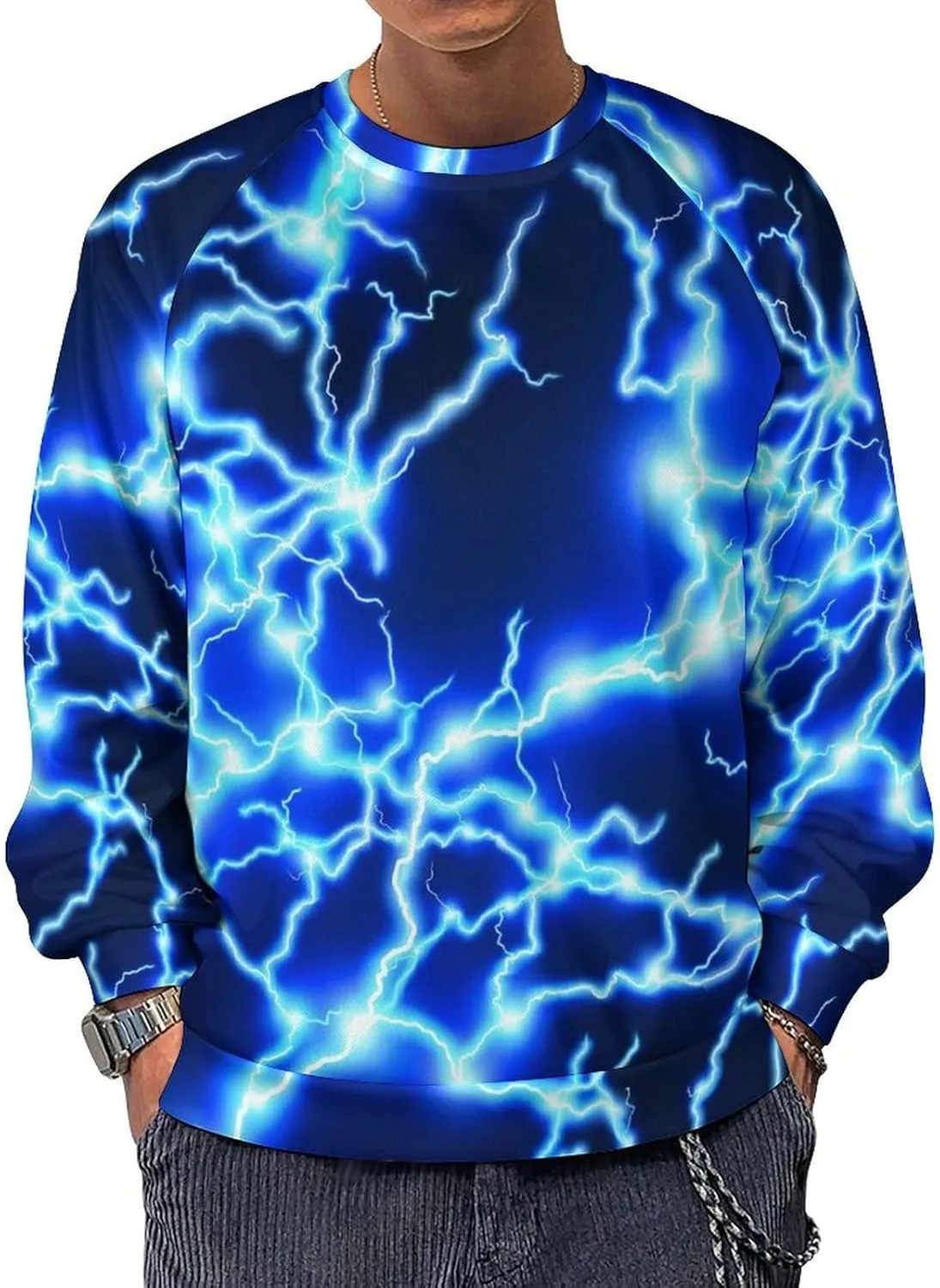 

Яркий неоновый паутинный свитшот Halloween мужской Bulcli