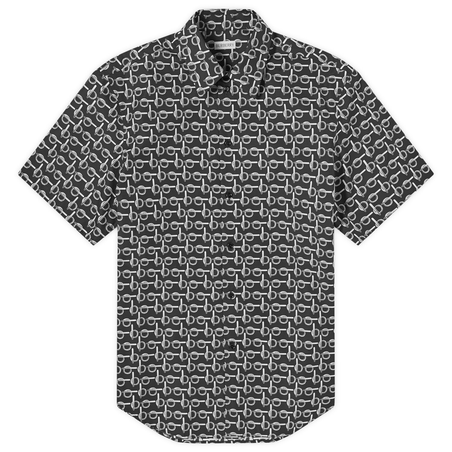 

Рубашка Burberry All Over Print Shirt, цвет Silver & Black