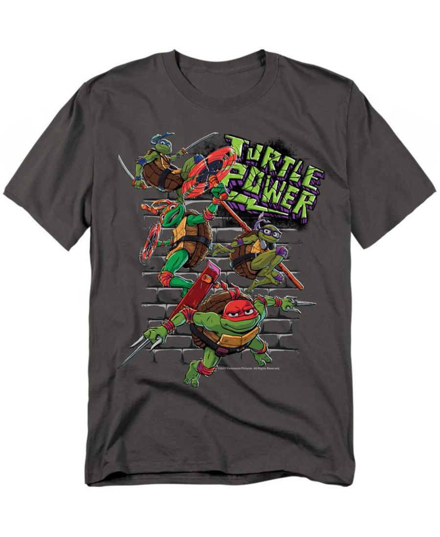 

Мужская футболка TMNT Mutant Mayhem Turtle Power Brothers TEENAGE MUTANT NINJA TURTLES, Charcoal, Черный, Мужская футболка TMNT Mutant Mayhem Turtle Power Brothers TEENAGE MUTANT NINJA TURTLES, Charcoal