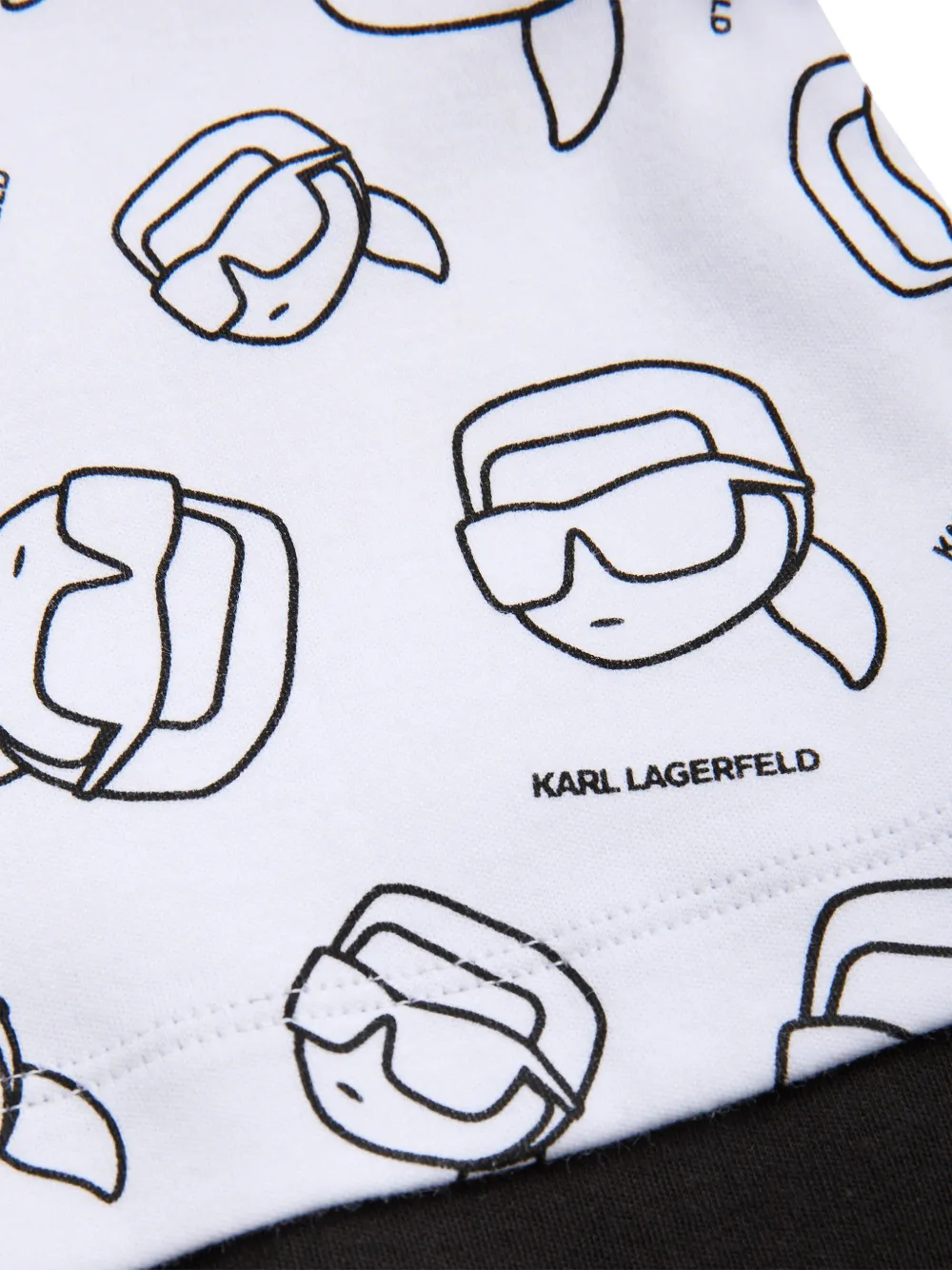 Комбинезон-шорты с принтом Karl Lagerfeld Kids, белый — фото 4