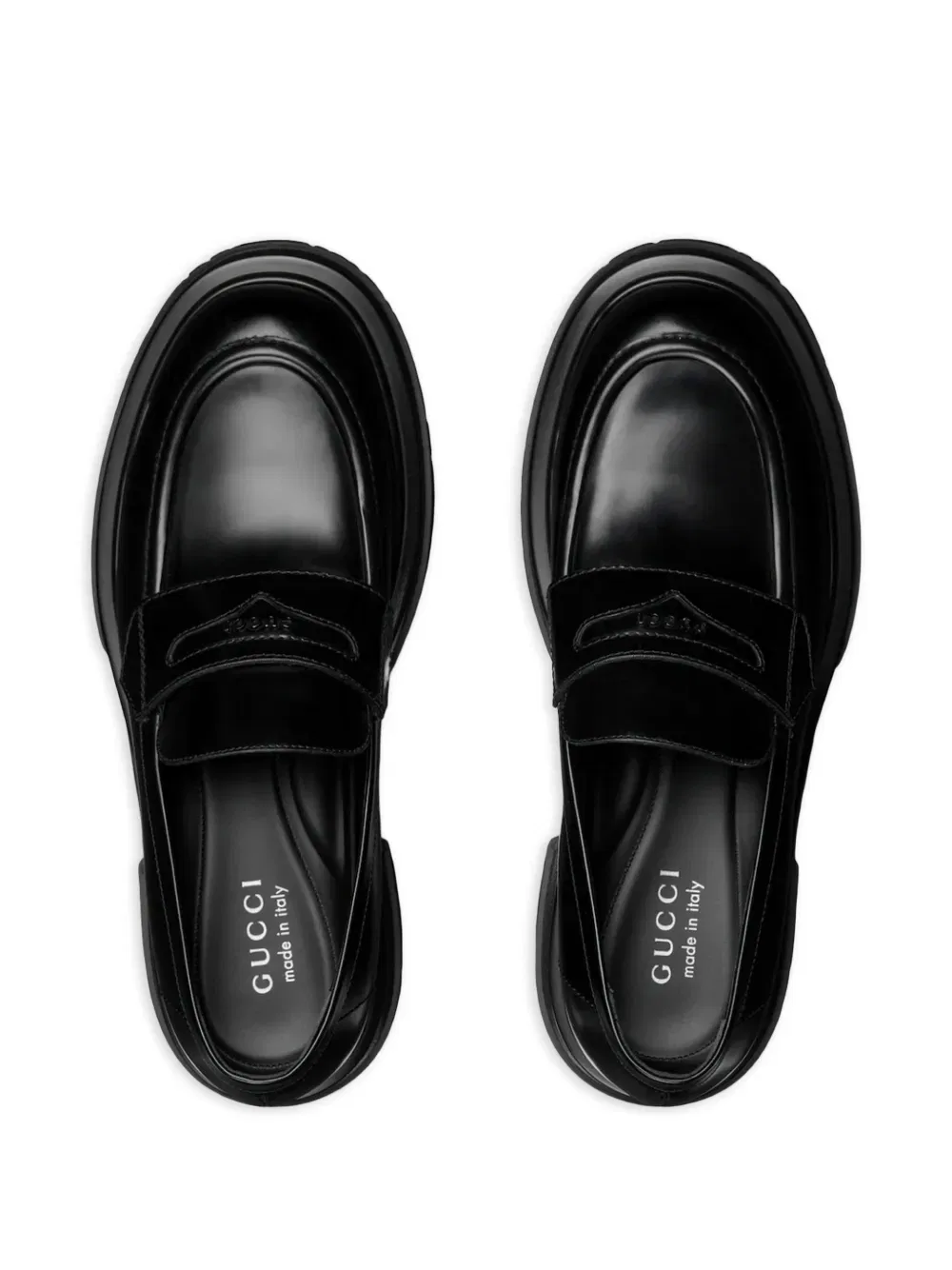 Лоферы с логотипом Gucci, черный — фото 4