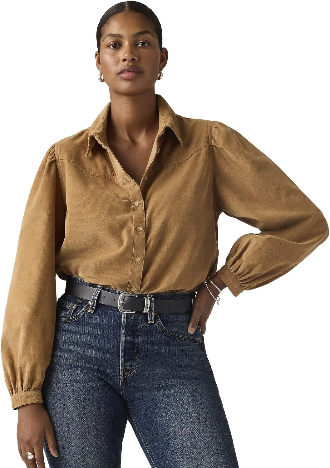 Рубашка из вельвета, western, JOURNEY, Levi's, табачно-коричневый