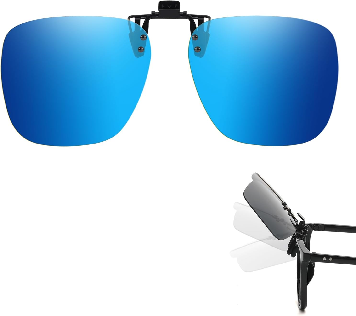 

Поляризованные солнцезащитные очки Trysee с зажимом для ношения поверх очков с диоптриями, защита UV400 (включая модели с откидной и неоткидной застежкой) TS-CO-103, Blue - Flip Up