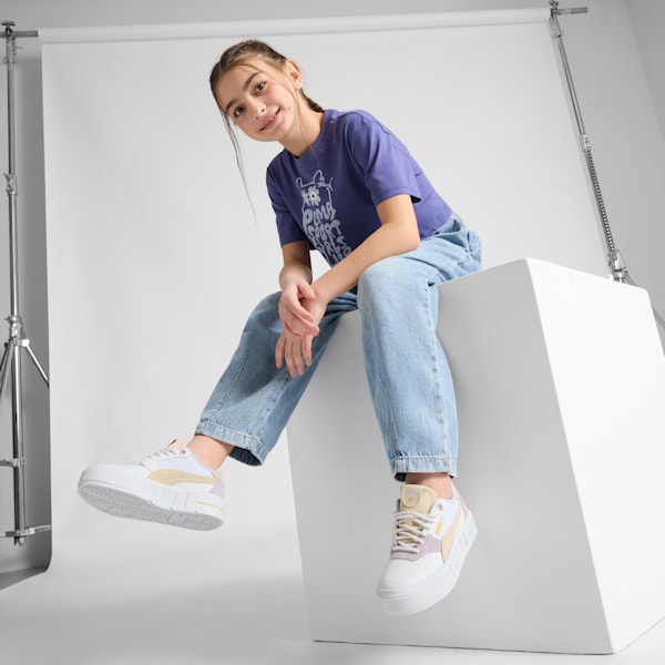 Кроссовки для больших детей Cali Court Summer Feels Puma, белый — фото 3