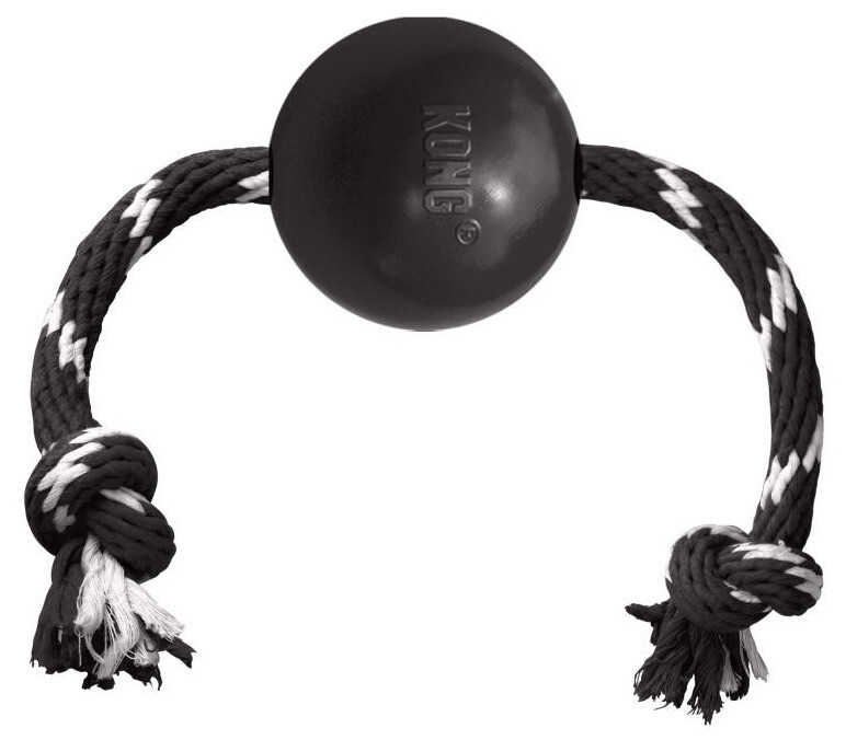 KONG Extreme Веревочный мяч л KONG, цвет черный