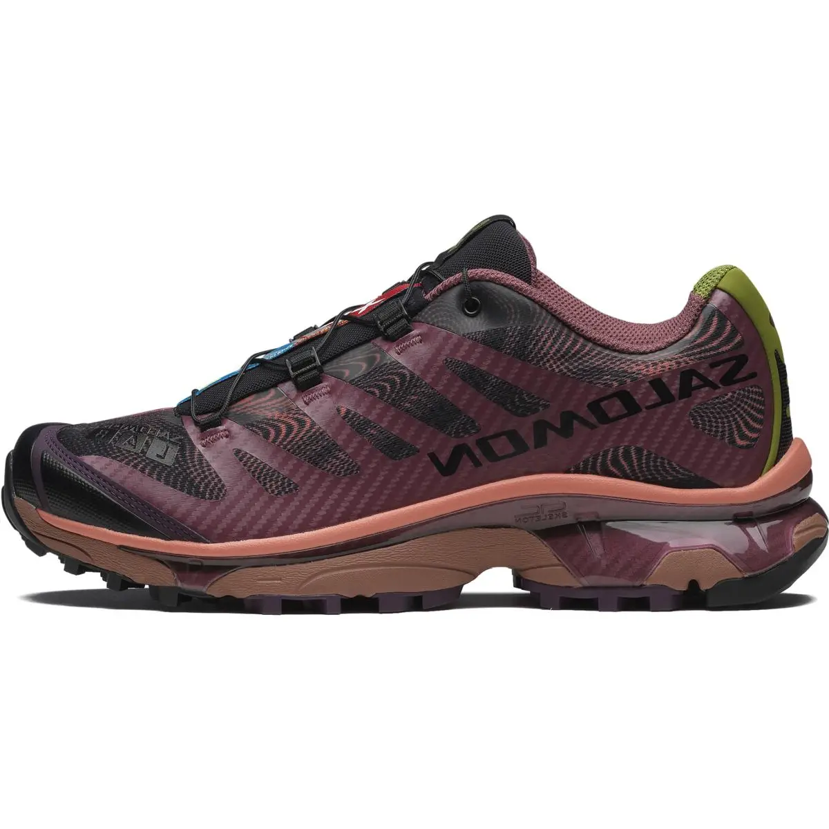 SALOMON Ударопрочные легкие кроссовки XT 4 с низким верхом, унисекс, бордовые