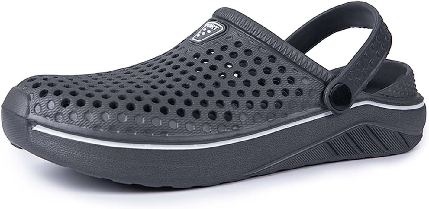 

Садовые сабо для мужчин и женщин Lnistride, пляжные сандалии, банные тапочки, противоскользящие, дышащие и быстро сохнущие обувь, серый