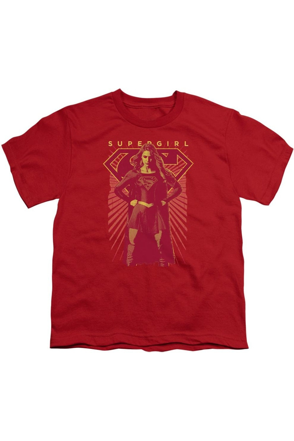 

Футболка с коротким рукавом Supergirl Ready Set для детей Gildan, красный