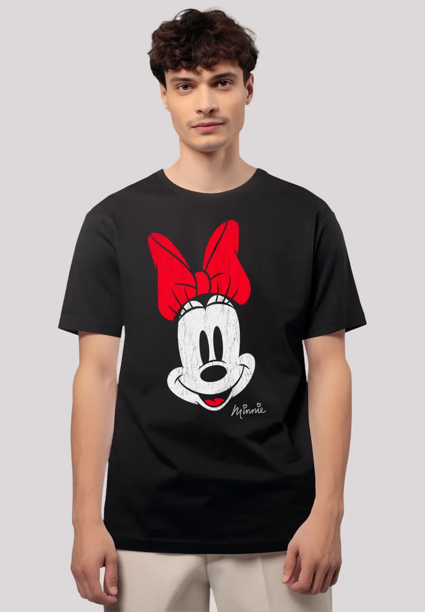 

Футболка F4NT4STIC "Disney Mickey Mouse Minnie Face Vintage Look", премиум-качество, черный