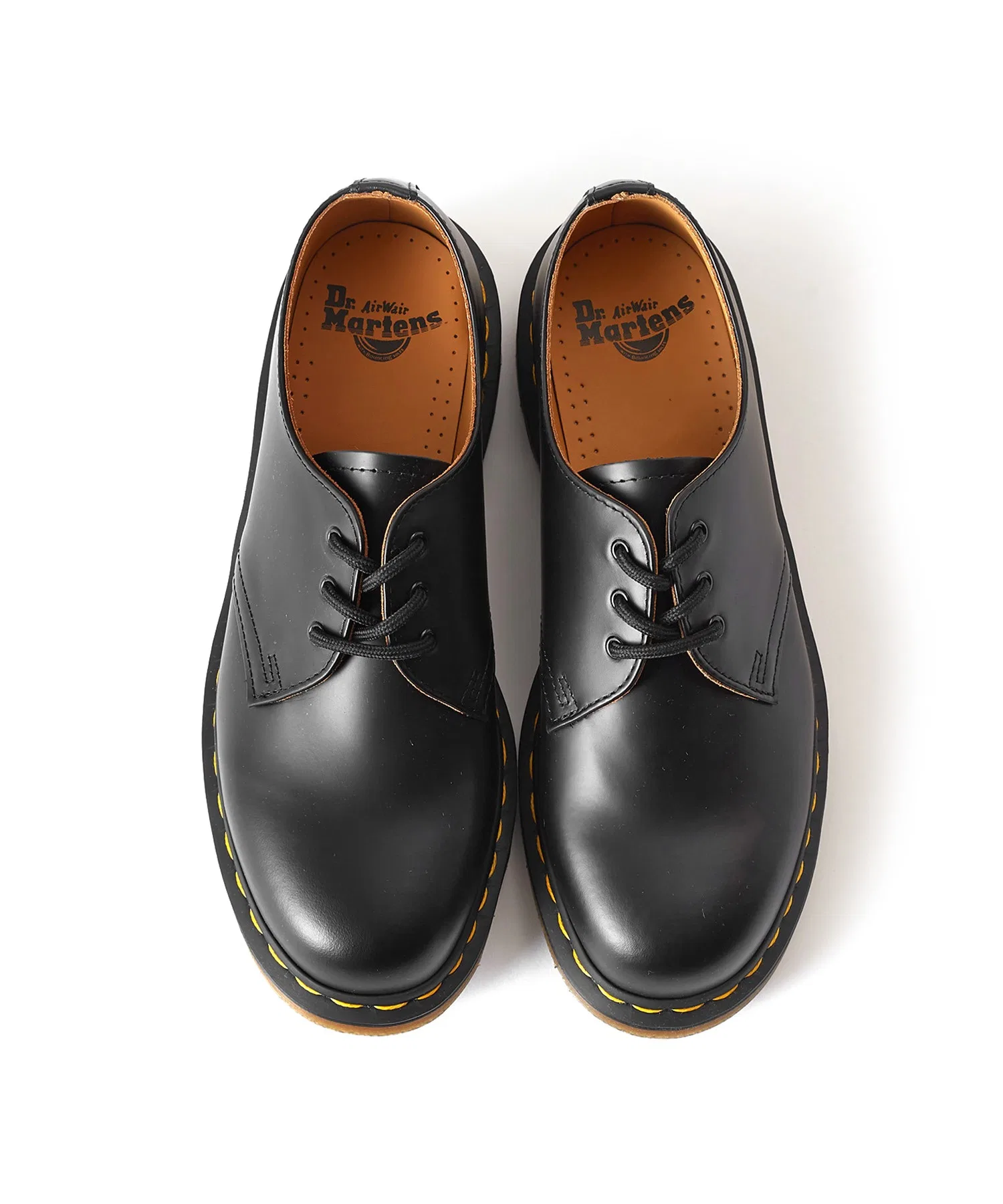 Унисекс ботинки Dr. Martens 1461 3-hole из кожи чёрные — фото 2