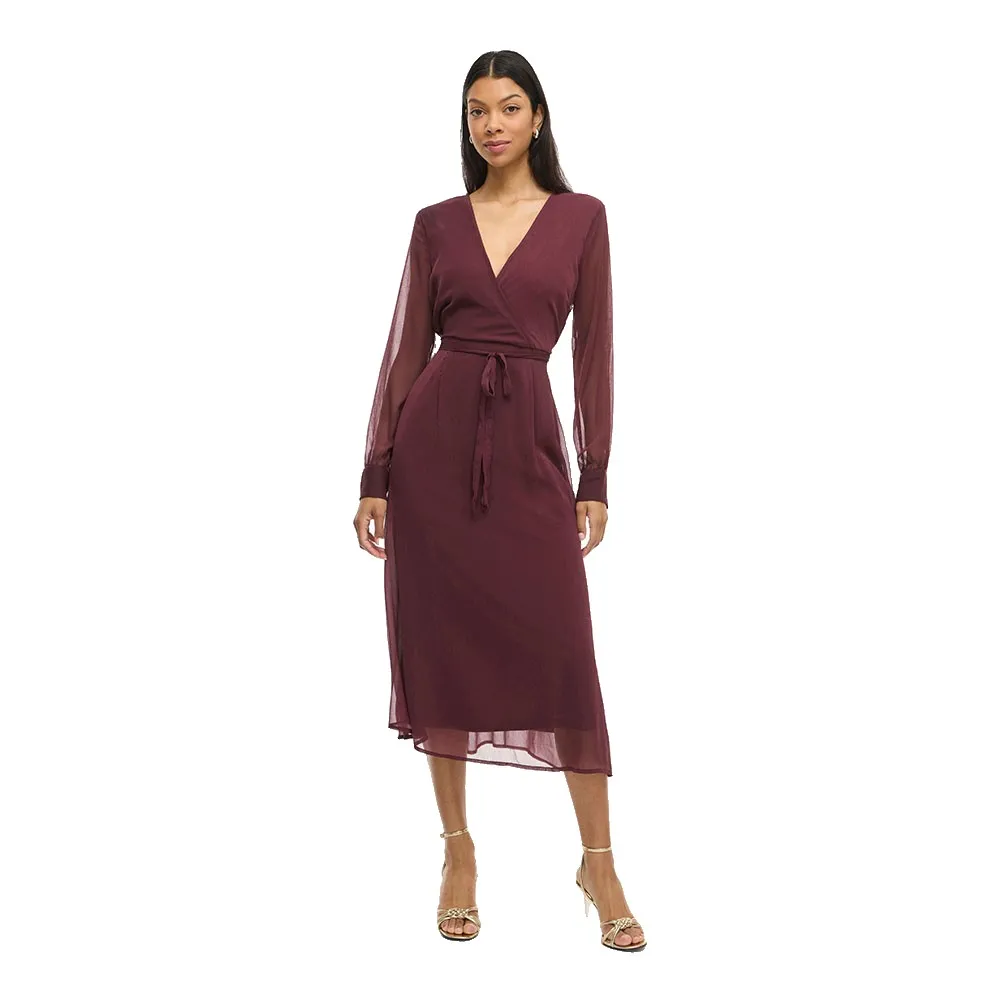 

Платье Vila Falia long sleeve midi, фиолетовый